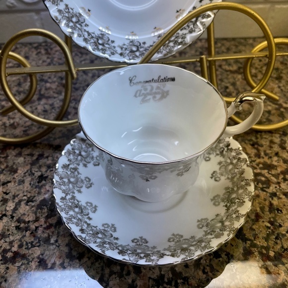 Royal Albert bone china, cup, and saucer.   25th wedding anniversary. - Picture 2 of 7